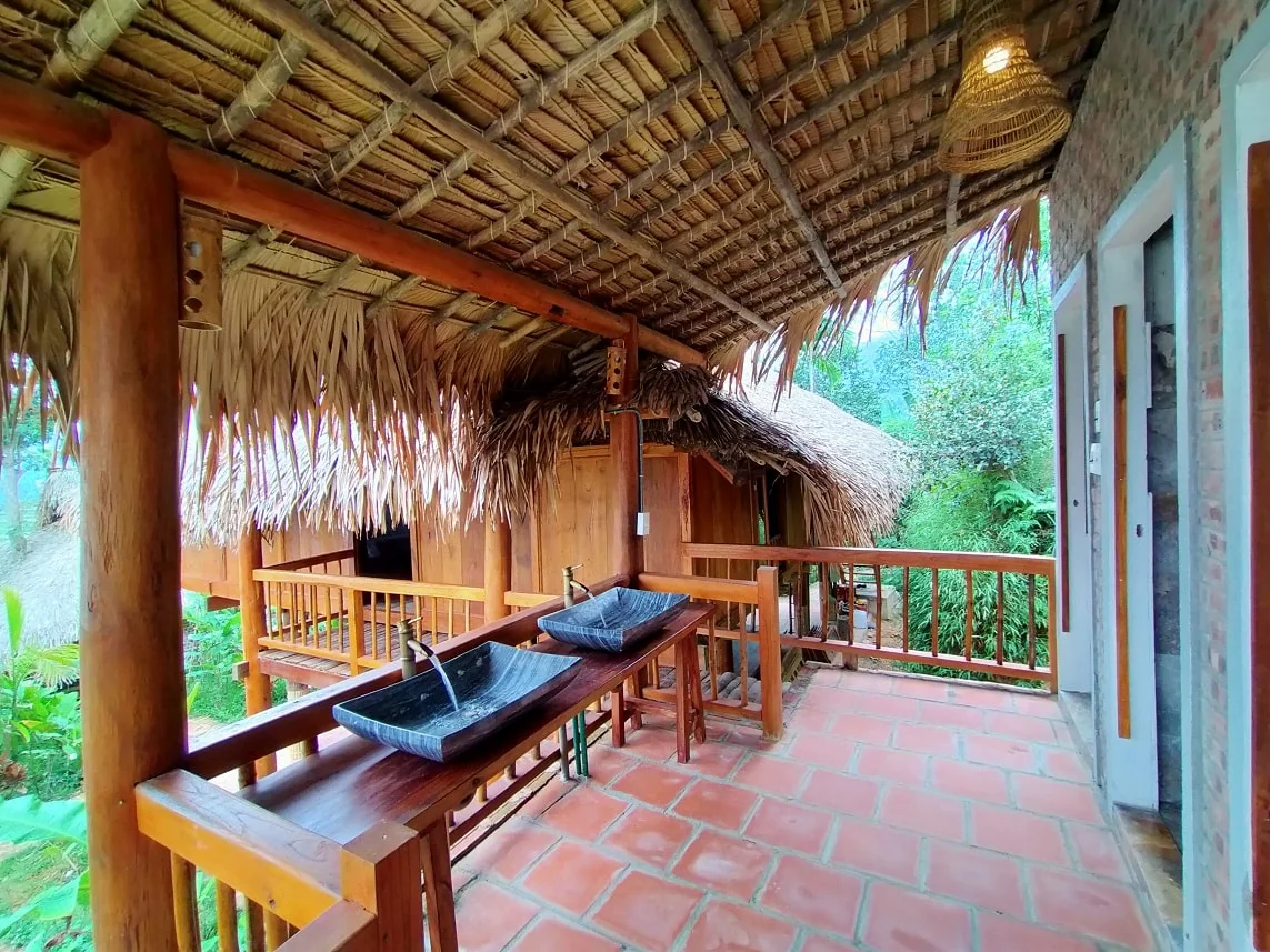 Review Pu Luong Boutique Garden Resort Stilt house of Pu Luong Boutique Garden resort