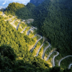 The pass road in Cao Bang