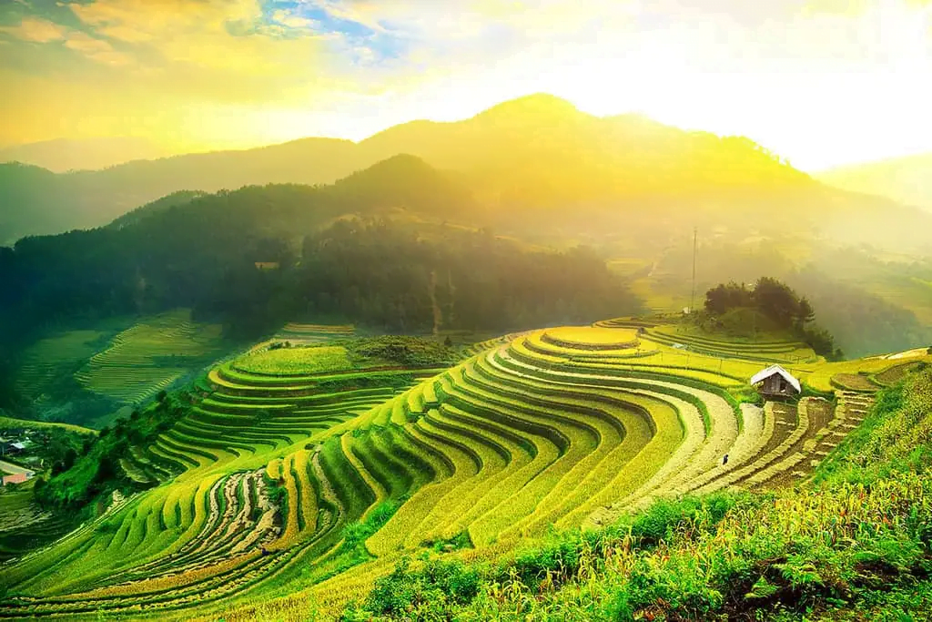 Terrace fields in Pu Luong - High mountains in North Vietnam