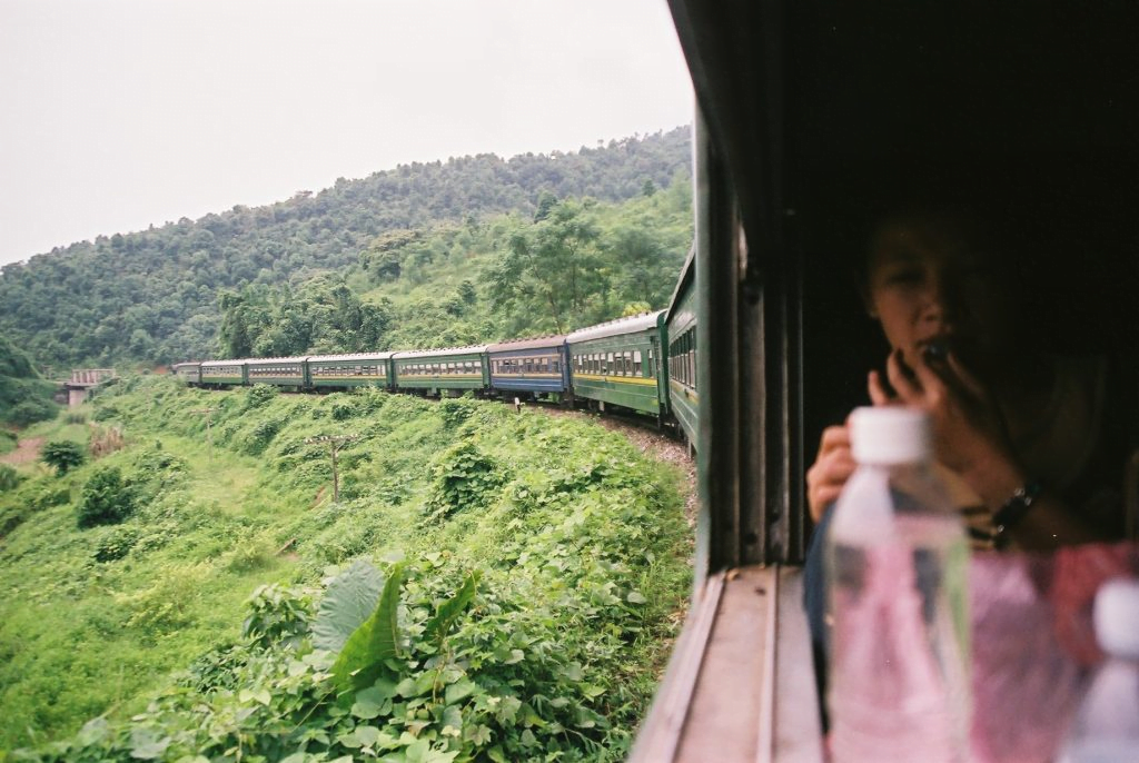 View from Vietnam train