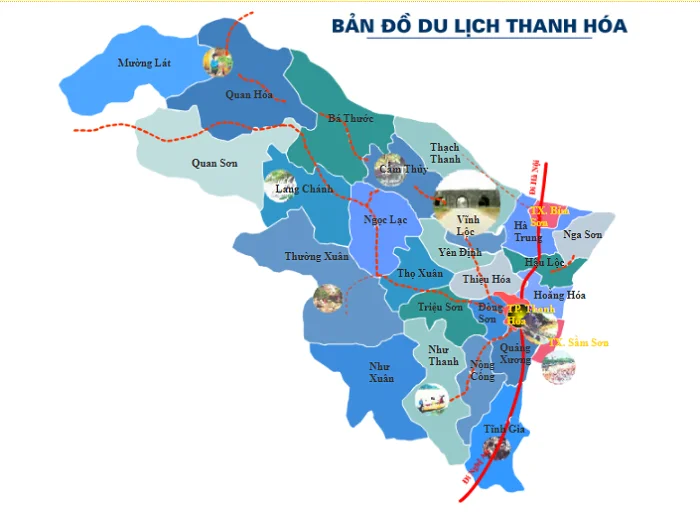 BẢN ĐỒ DU LỊCH THANH HÓA CHI TIẾT MỚI NHẤT BẢN ĐỒ DU LỊCH THANH HÓA