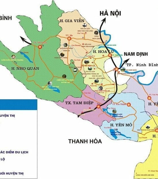 Bản đồ du lịch Ninh Bình