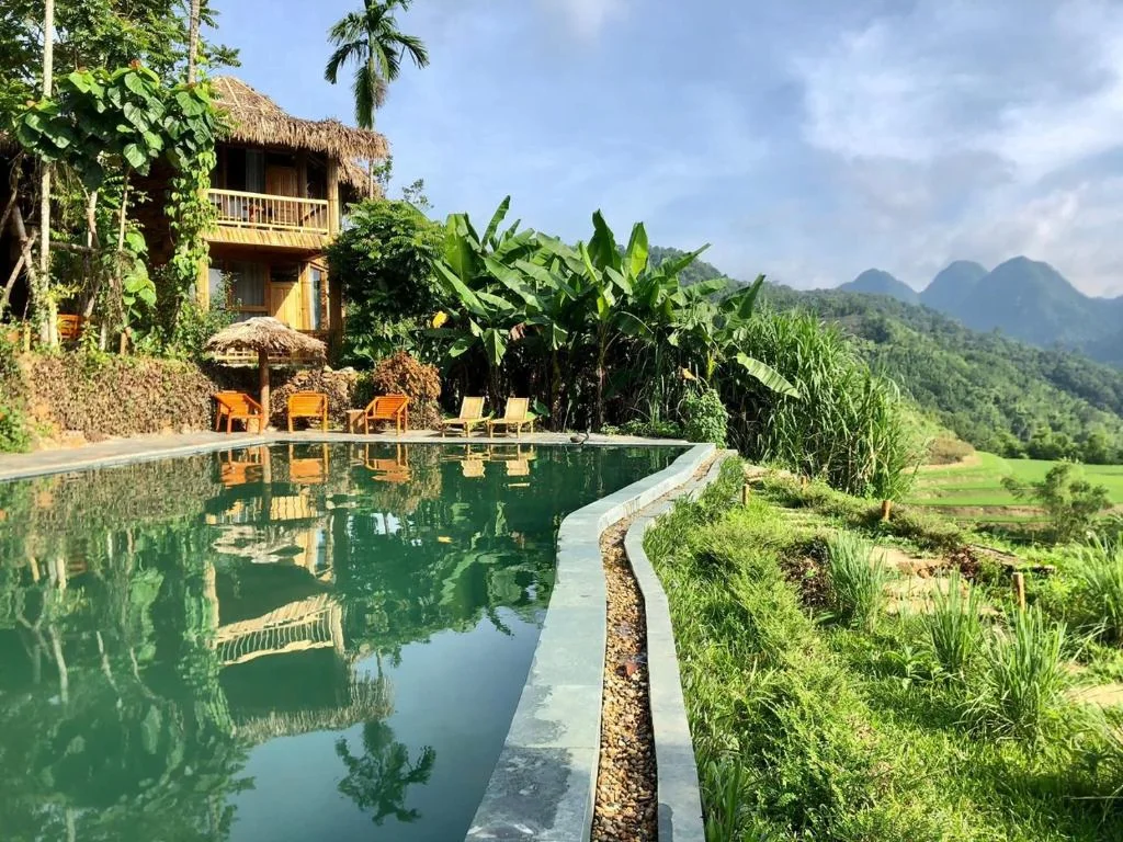 Pù Luông Natura Bungalows gần đỉnh Pù Luông Pù Luông Natura Bungalows gần đỉnh Pù Luông
