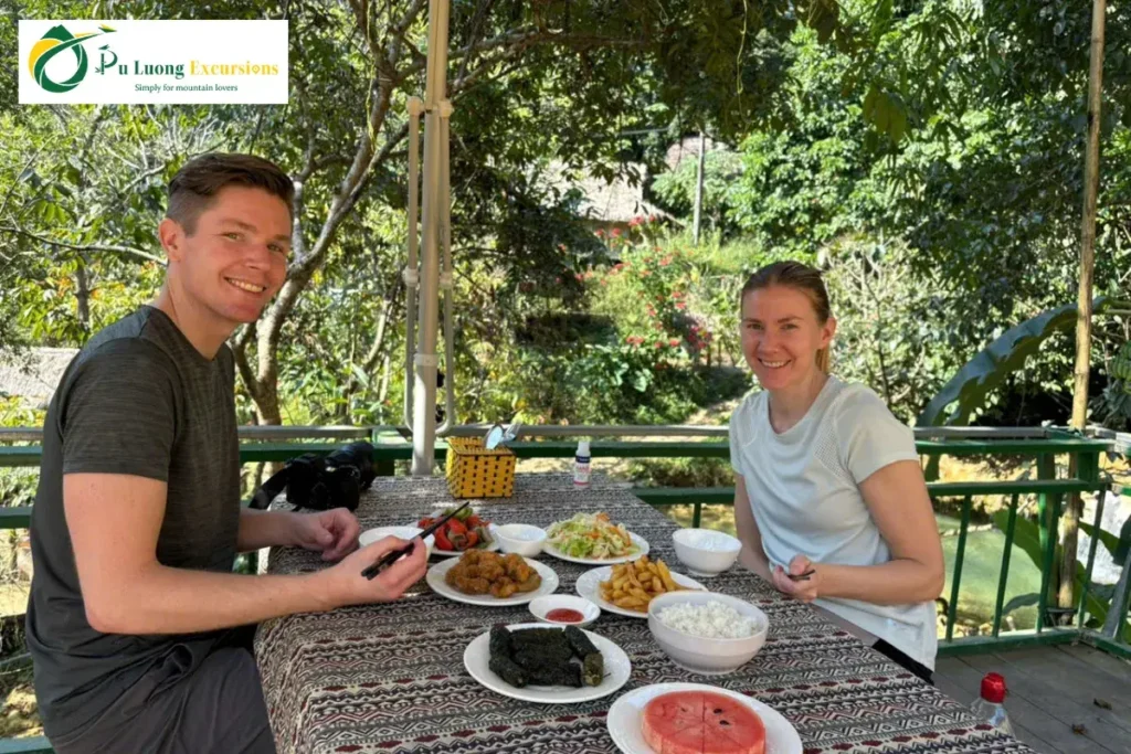 Authentic Adventure with Pu Luong 3 Day Trek Package Food is local and simple